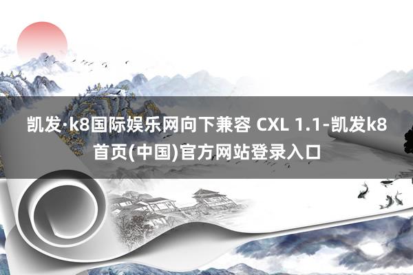 凱發·k8國際娛樂網向下兼容 CXL 1.1-凱發k8首頁(中國)官方網站登錄入口